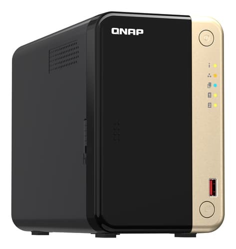 QNAP TS-264 NAS Tower Intel® Celeron® N5095 8 GB 0 TB QNAP QTS Nero, Oro