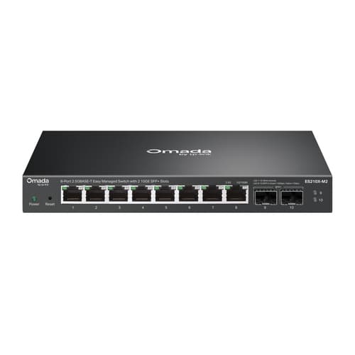 TP-Link ES210X-M2 switch di rete Gestito 2.5G Ethernet (100/1000/2500) Montaggio da desktop/parete Nero