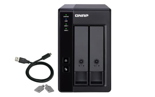 QNAP TR-002 contenitore di unità di archiviazione Box esterno HDD/SSD Nero 2.5/3.5"