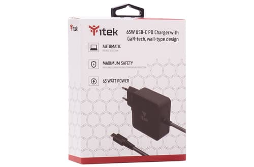 itek ITNBACWB065 Caricabatterie per dispositivi mobili Computer portatile Nero AC Ricarica rapida Interno