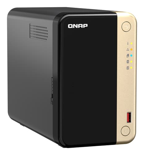 QNAP TS-264 NAS Tower Intel® Celeron® N5095 8 GB 0 TB QNAP QTS Nero, Oro