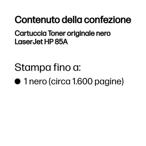 HP Cartuccia Toner originale nero LaserJet 85A