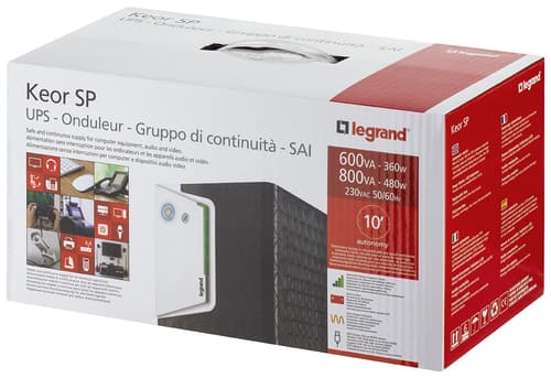 Legrand Keor ASI SP 1000 IEC gruppo di continuità (UPS) A linea interattiva 1 kVA 600 W 6 presa(e) AC