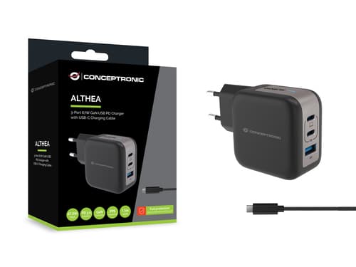 Conceptronic ALTHEA17B Caricabatterie per dispositivi mobili Universale Nero AC Ricarica rapida Interno