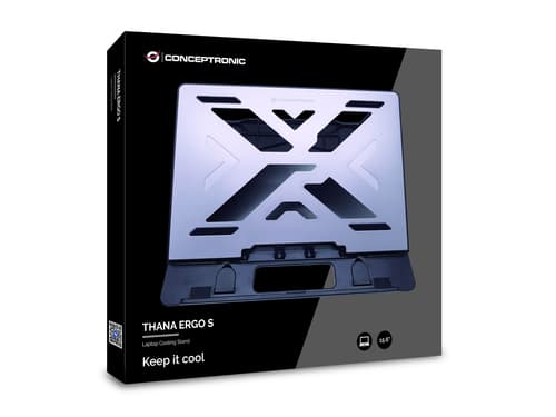 Conceptronic THANA ERGO S, Laptop Cooling Stand Supporto per computer portatile Grigio 39,6 cm (15.6")