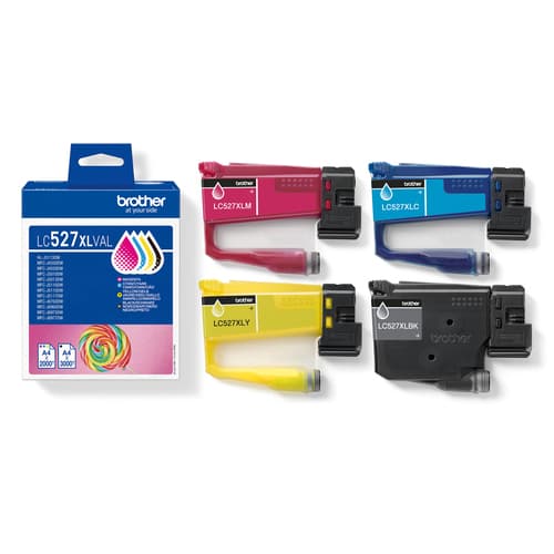 Brother LC527XLVAL cartuccia d'inchiostro 4 pz Originale Resa elevata (XL) Nero, Ciano, Magenta, Giallo