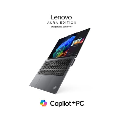 Lenovo ThinkPad X9-14 Gen 1 Copilot+ PC Intel Core Ultra 7 258V Computer portatile 35,6 cm (14") WUXGA 32 GB LPDDR5x-SDRAM 1 TB SSD Wi-Fi 7 (802.11be) Windows 11 Pro Grigio QWERTY Italiano