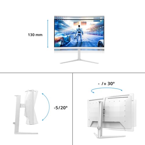 Philips Evnia 5000 27M2C5501/00 Monitor PC 68,6 cm (27") 2560 x 1440 Pixel Quad HD LCD Bianco