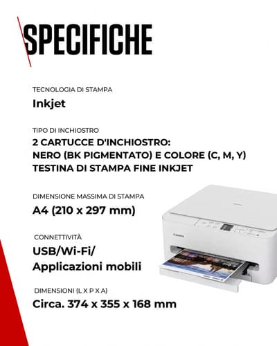 Canon PIXMA TS6550i Ad inchiostro A4 1200 x 1200 DPI Wi-Fi