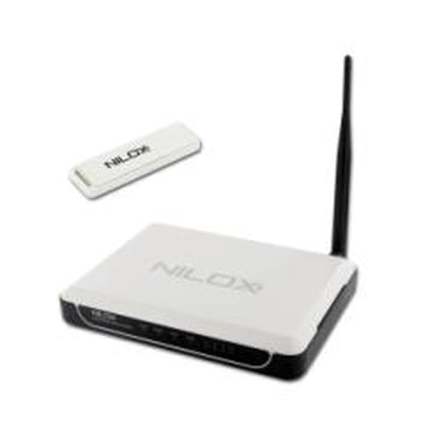 Nilox Kit ADSL Wireless 54M Router + USB router wireless Bianco