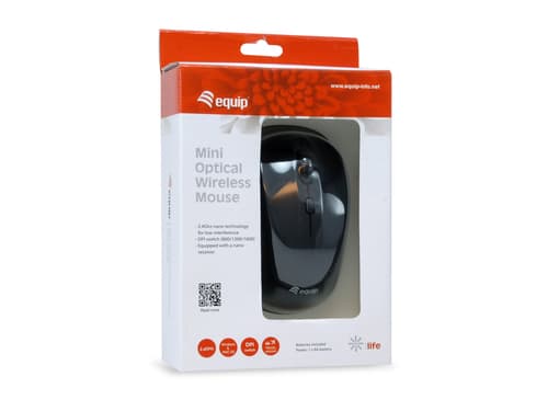 Equip 245108 mouse Viaggio Ambidestro RF Wireless Ottico 1600 DPI