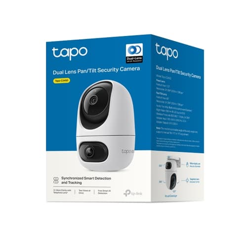 TP-Link Tapo C245D Telecamera di sicurezza indoor motorizzata 2K con doppio obiettivo