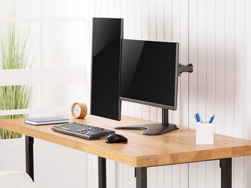 Equip Supporto da tavolo economico per doppio monitor da 17” a 32”