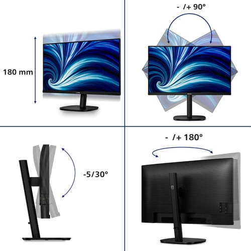 Philips Serie 3000 32B2N3500/00 Monitor PC 80 cm (31.5") 2560 x 1440 Pixel Quad HD LCD Nero