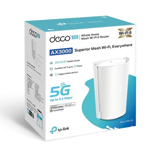 TP-Link Deco X50-5G Router Mesh Wi-Fi 6 5G con Slot per SIM Card