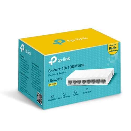 TP-Link LS1008 switch di rete Non gestito Fast Ethernet (10/100) Bianco
