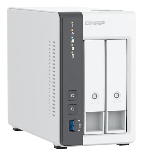 QNAP TS-216G server NAS e di archiviazione Tower Cortex-A Cortex-A55 4 GB 0 TB Bianco