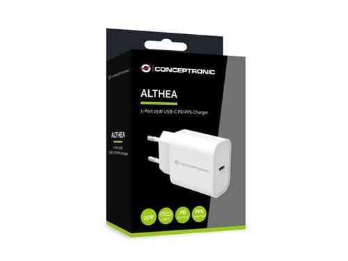Conceptronic ALTHEA10W Caricabatterie per dispositivi mobili Universale Bianco AC Ricarica rapida Interno