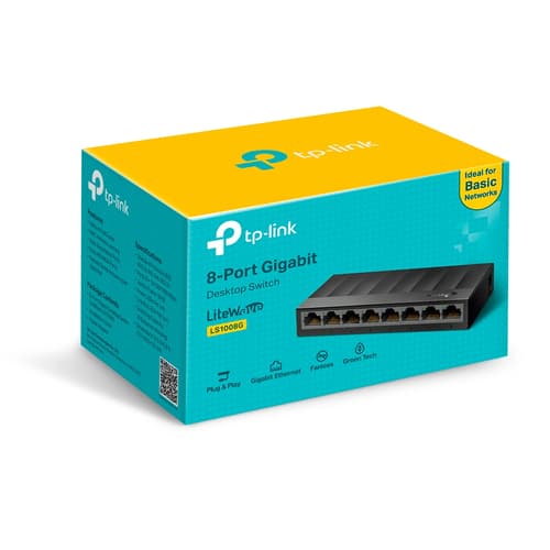 TP-Link LS1008G switch di rete Non gestito Gigabit Ethernet (10/100/1000) Nero