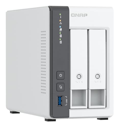 QNAP TS-216G server NAS e di archiviazione Tower Cortex-A Cortex-A55 4 GB 0 TB Bianco