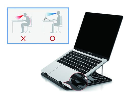 Conceptronic THANA ERGO S, Laptop Cooling Stand Supporto per computer portatile Grigio 39,6 cm (15.6")