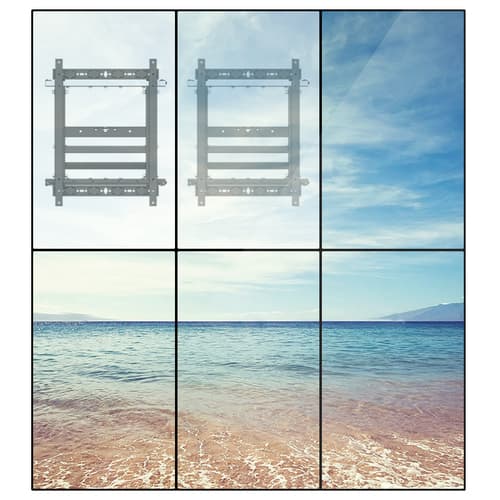 Equip 650325 Staffa per montaggio a parete TV push-in pop-out da 43” a 70”