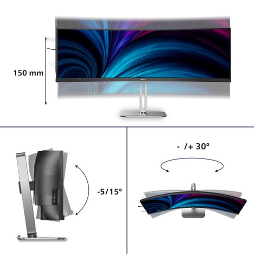 Philips Serie 5000 49B2U5900CH/00 Monitor PC 124 cm (48.8") 5120 x 1440 Pixel Dual QHD LCD Nero