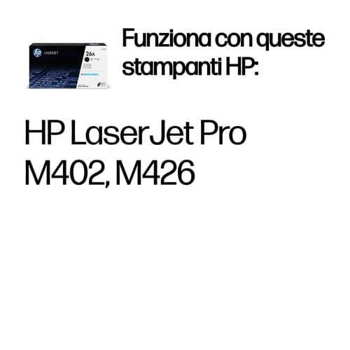 HP Cartuccia Toner originale nero LaserJet 26A