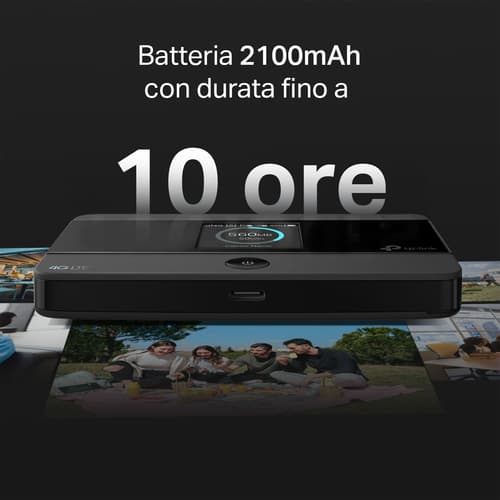 TP-Link M7352 Hotspot Mobile 4G LTE Wi-Fi 6 con display integrato e batteria a lunga durata
