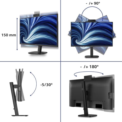 Philips Serie 3000 27B2U3601H/00 Monitor PC 68,6 cm (27") 2560 x 1440 Pixel Quad HD LCD Nero