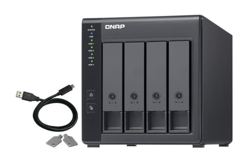 QNAP TR-004 contenitore di unità di archiviazione Box esterno HDD/SSD Nero 2.5/3.5"