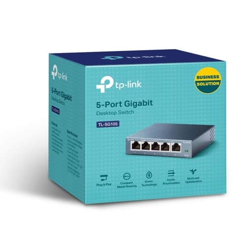 TP-Link TL-SG105 switch di rete Non gestito L2 Gigabit Ethernet (10/100/1000) Nero