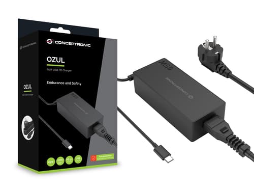 Conceptronic OZUL09BE adattatore e invertitore Interno 65 W Nero