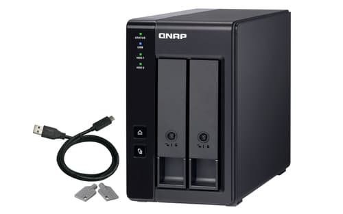 QNAP TR-002 contenitore di unità di archiviazione Box esterno HDD/SSD Nero 2.5/3.5"