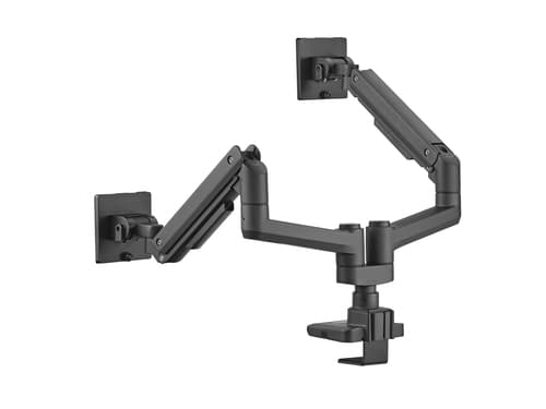 Equip Staffa di montaggio da scrivania per doppio monitor per uso intensivo da 17“-35”, nero