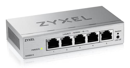 Zyxel GS1200-5V3 Gestito L2 Gigabit Ethernet (10/100/1000) Desktop Grigio