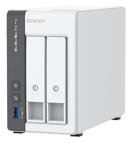 QNAP TS-216G server NAS e di archiviazione Tower Cortex-A Cortex-A55 4 GB 0 TB Bianco