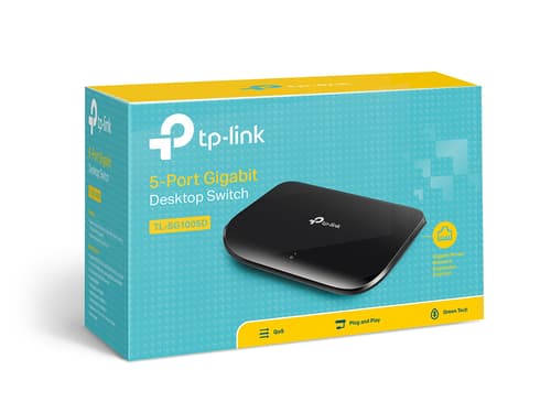 TP-Link TL-SG1005D switch di rete Non gestito Gigabit Ethernet (10/100/1000) Nero