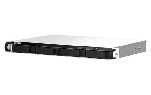 QNAP TS-464eU NAS Rack (1U) Intel® Celeron® N5095 8 GB DDR4 0 TB QNAP Turbo System Alluminio, Nero