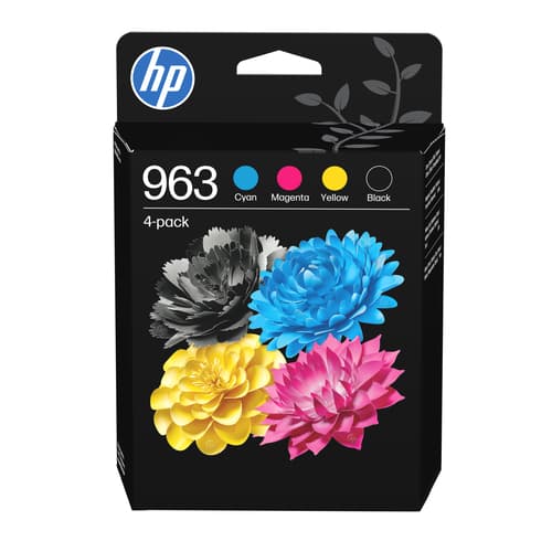 HP Confezione da 4 cartucce di inchiostro nero, ciano, magenta, giallo originali 963