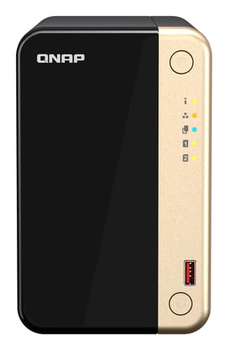 QNAP TS-264 NAS Tower Intel® Celeron® N5095 8 GB 0 TB QNAP QTS Nero, Oro