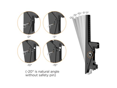 Equip Montaggio a soffitto a tre schermi da 45” a 50”