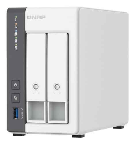 QNAP TS-216G server NAS e di archiviazione Tower Cortex-A Cortex-A55 4 GB 0 TB Bianco