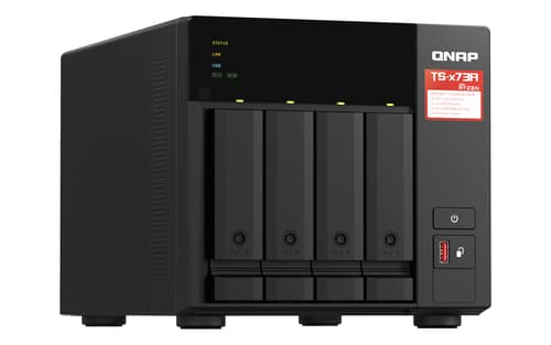 QNAP TS-473A NAS Tower Ryzen Embedded V1500B 8 GB DDR4 0 TB QNAP Turbo System Nero