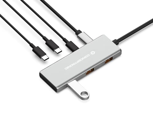 Conceptronic HUBBIES17G hub di interfaccia USB 3.2 Gen 2 (3.1 Gen 2) Type-C 10000 Mbit/s Grigio
