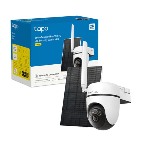 TP-Link Tapo TC90G KIT Telecamera di sicurezza outdoor motorizzata 2K, 4G LTE con batteria e pannello solare incluso