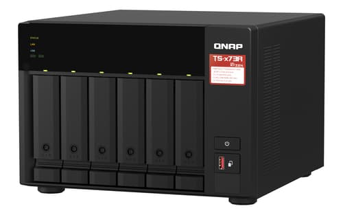 QNAP TS-673A NAS Tower Ryzen Embedded V1500B 8 GB DDR4 0 TB QNAP Turbo System Nero