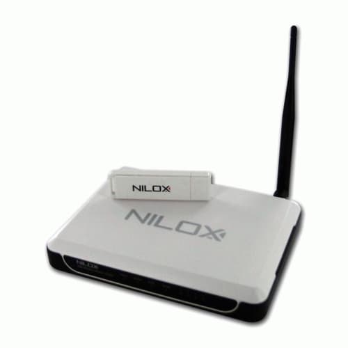 Nilox Kit ADSL Wireless 54M Router + USB router wireless Bianco