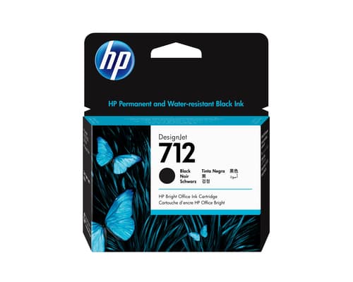 HP Cartuccia di inchiostro nero originale DesignJet 712 da 80 ml