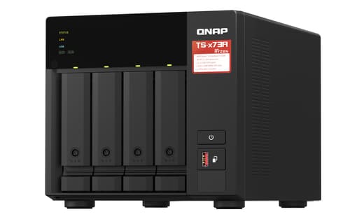 QNAP TS-473A NAS Tower Ryzen Embedded V1500B 8 GB DDR4 0 TB QNAP Turbo System Nero